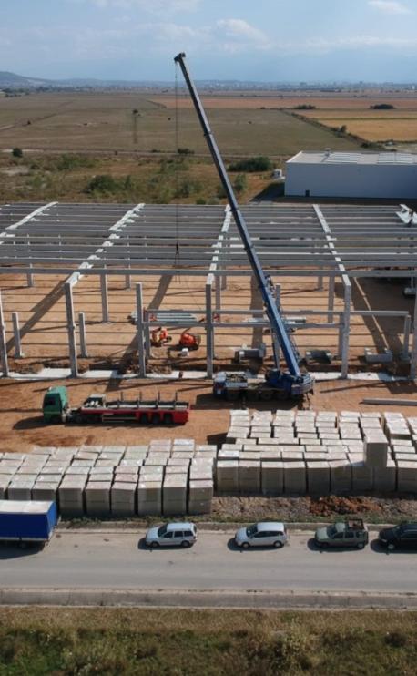 santier constructie in faza incipienta depozit RARA Logistic Sibiu Sura Mica